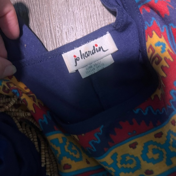 Vintage Jo Hardin Boho Chic Navy Wide Leg set - Picture 4 of 5